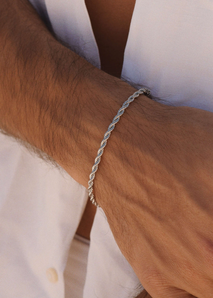 ROPE BRACELET 3MM SILVER