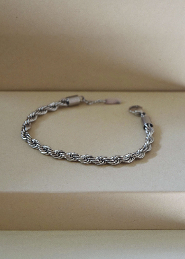 ROPE BRACELET 5MM SILVER