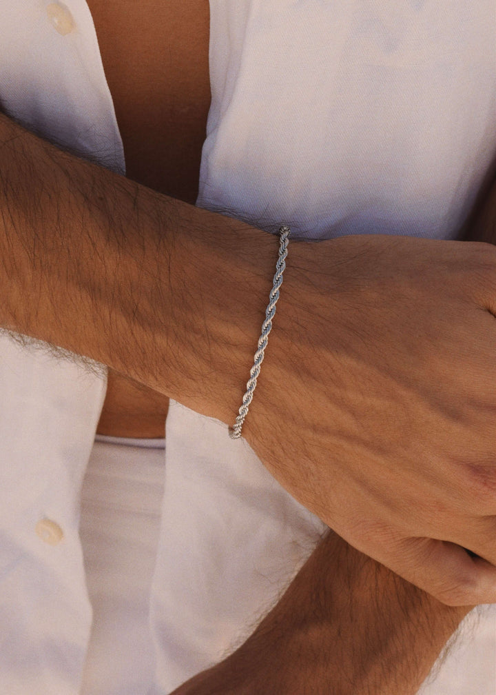 ROPE BRACELET 3MM SILVER