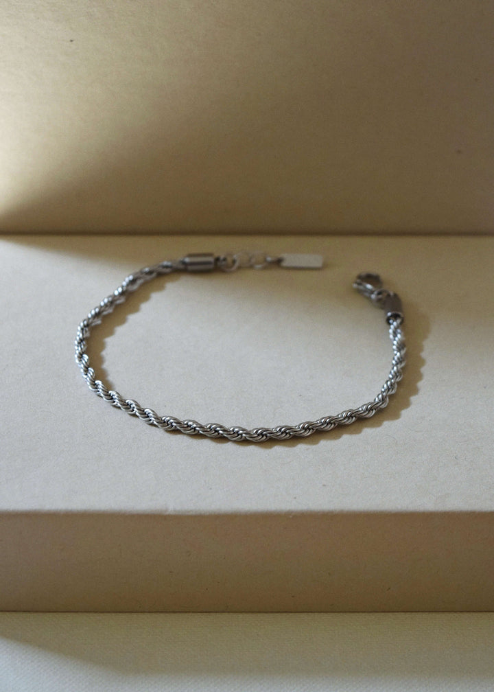 ROPE BRACELET 3MM SILVER