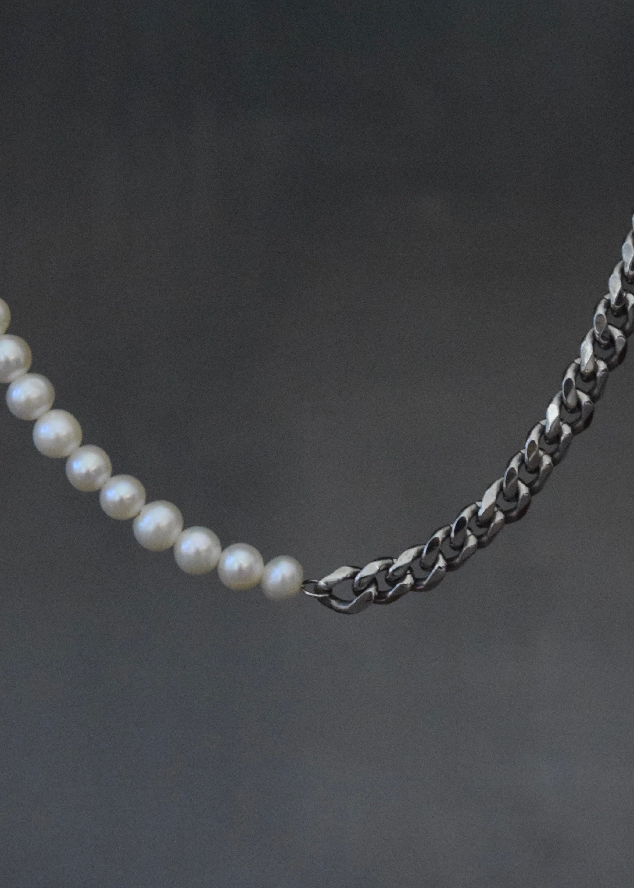 Half Freshwater Pearls Half Stainless Steel Chain – Divon