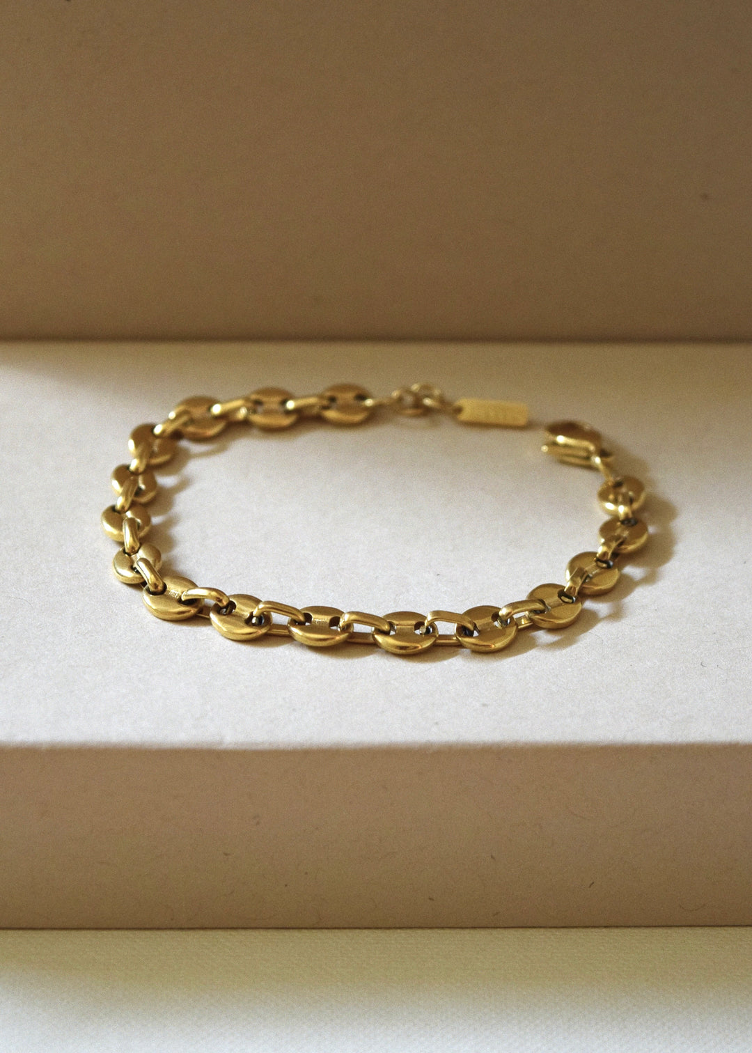DIVON 6mm Marina bracelet in 18K gold – chunky chain design made from surgical stainless steel