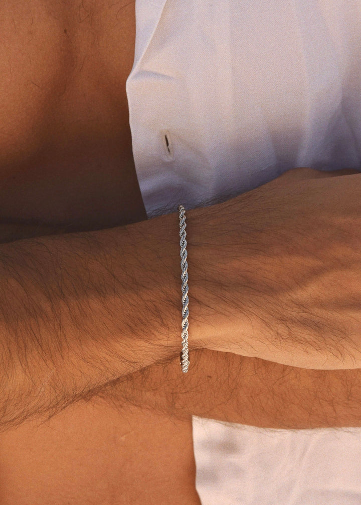 ROPE BRACELET 3MM SILVER