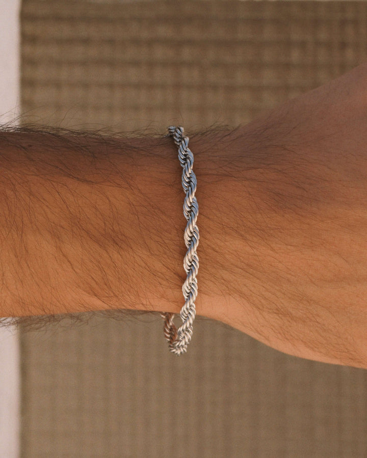ROPE BRACELET 5MM SILVER