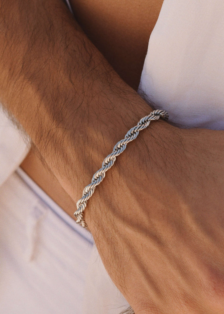 ROPE BRACELET 5MM SILVER