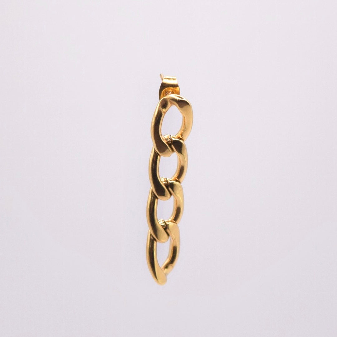 Chain Earrings 18K Gold Hoop