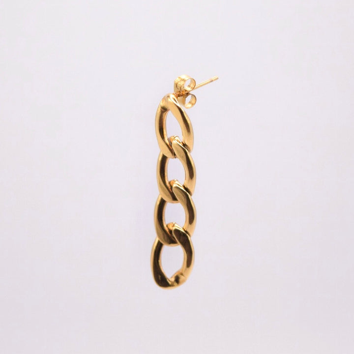 Chain Earrings 18K Gold Hoop